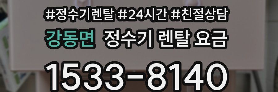 강동면 정수기 렌탈 요금