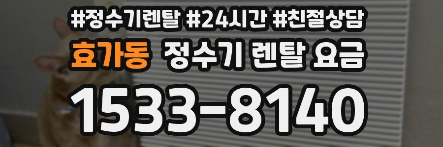 효가동 정수기 렌탈 요금