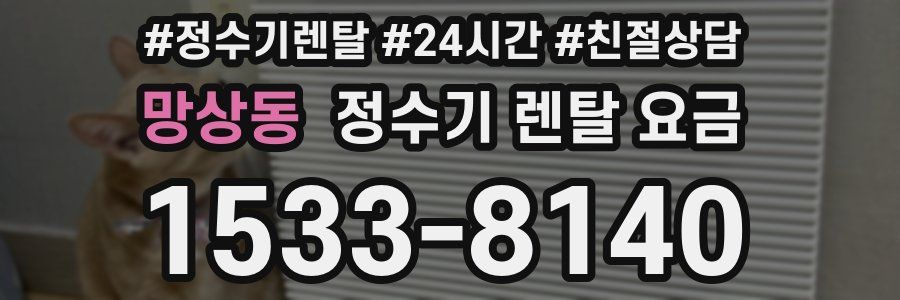 망상동 정수기 렌탈 요금