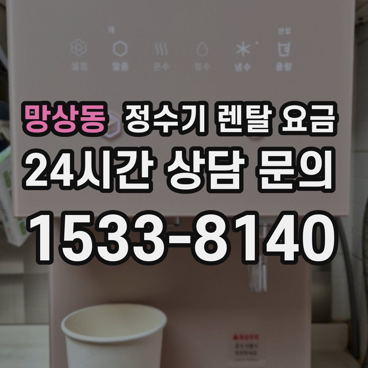 망상동 정수기 렌탈 요금