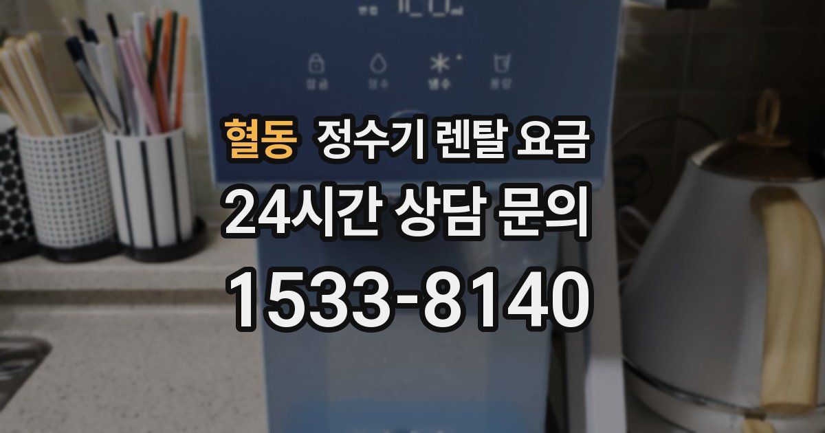 혈동 정수기 렌탈 요금