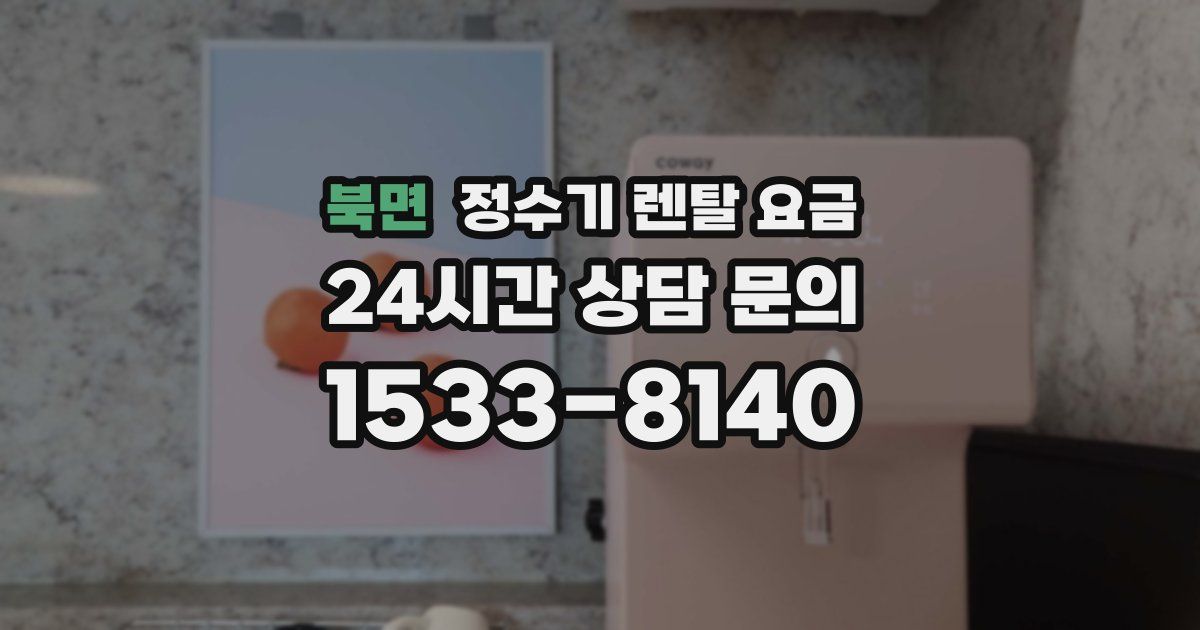 북면 정수기 렌탈 요금