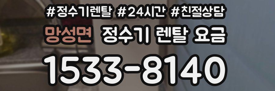 망성면 정수기 렌탈 요금