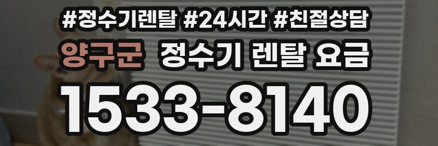 양구군 정수기 렌탈 요금