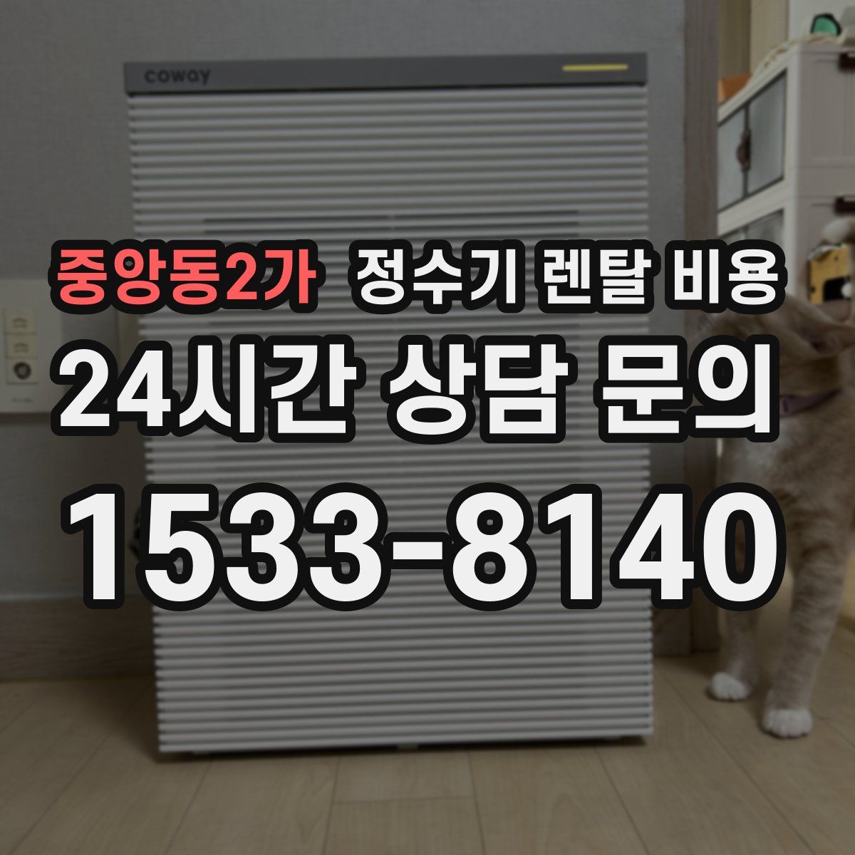 중앙동2가 정수기 렌탈 비용