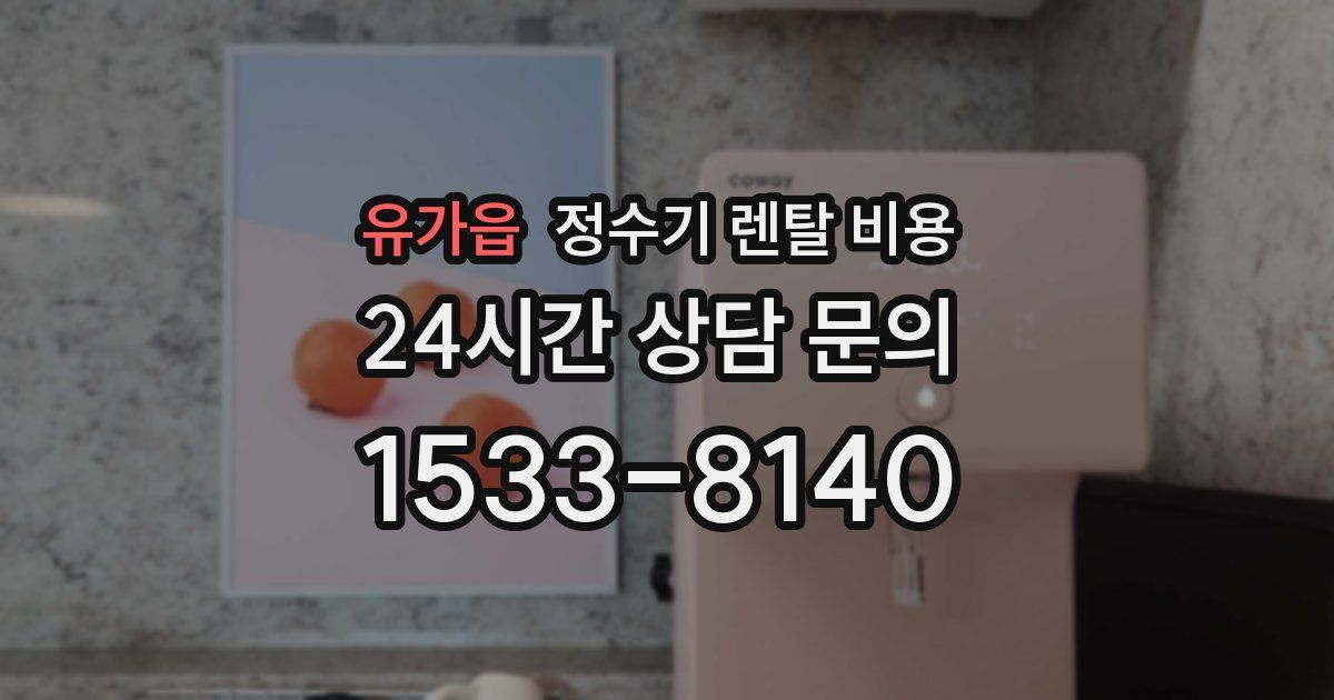 유가읍 정수기 렌탈 비용