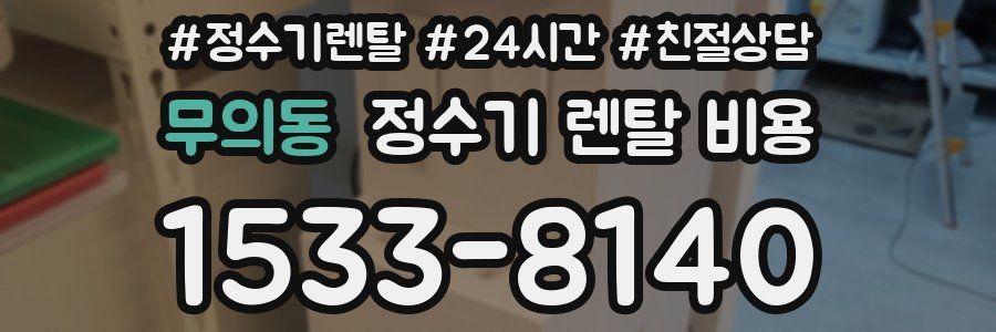 무의동 정수기 렌탈 비용