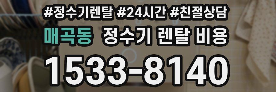 매곡동 정수기 렌탈 비용