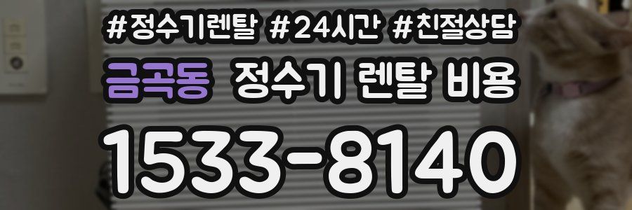 금곡동 정수기 렌탈 비용