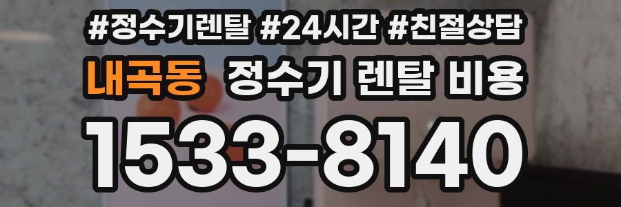 내곡동 정수기 렌탈 비용