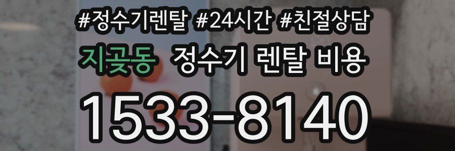 지곶동 정수기 렌탈 비용