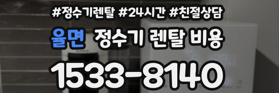 율면 정수기 렌탈 비용