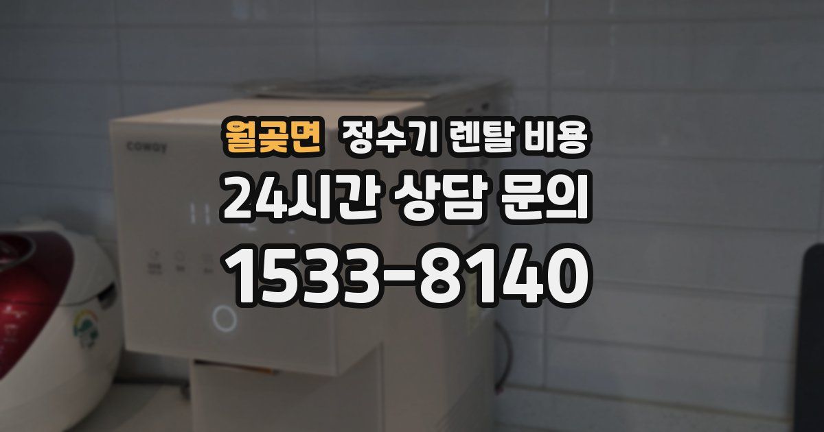 월곶면 정수기 렌탈 비용