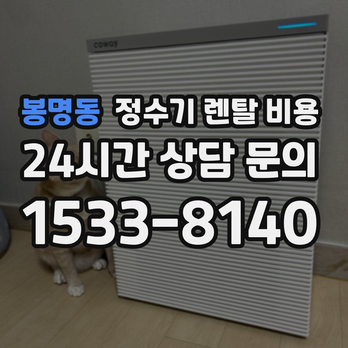 봉명동 정수기 렌탈 비용