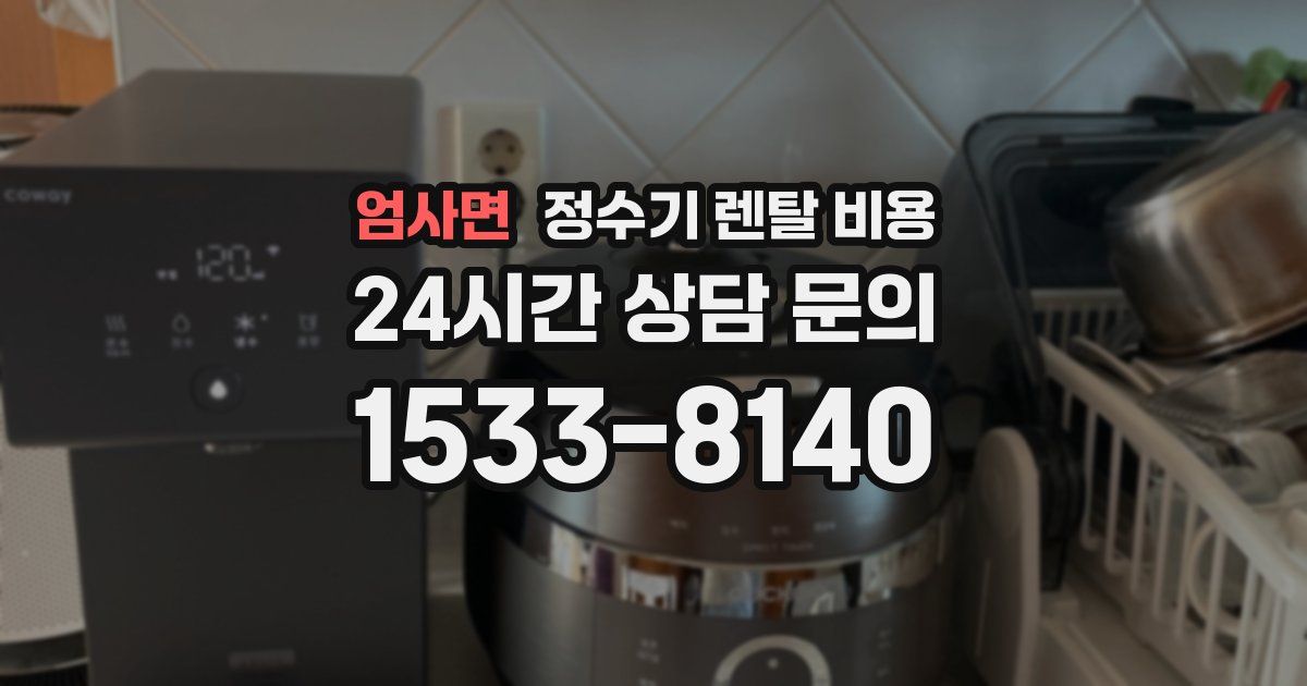 엄사면 정수기 렌탈 비용