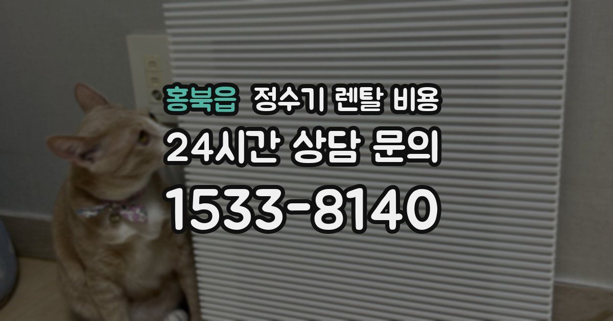 홍북읍 정수기 렌탈 비용