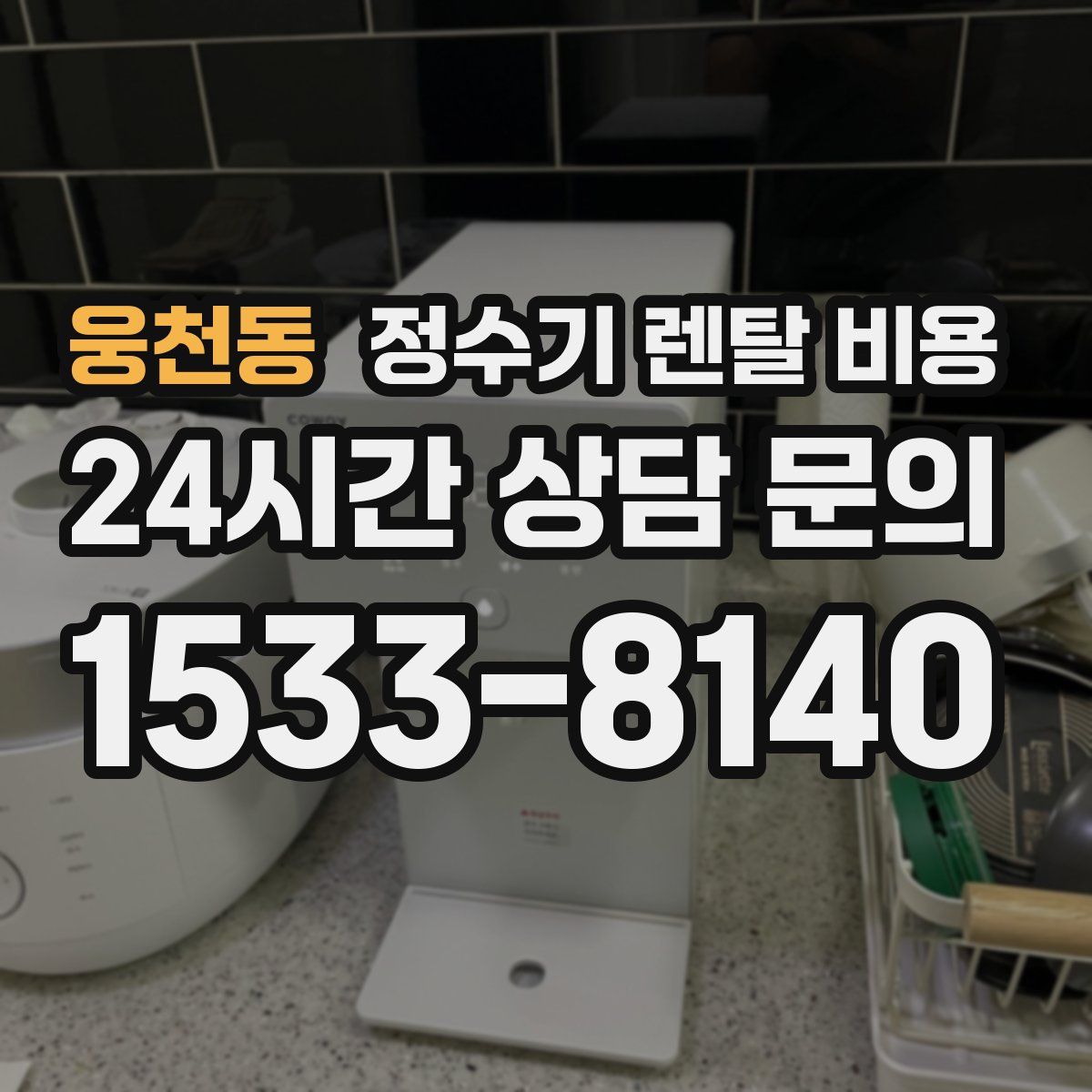 웅천동 정수기 렌탈 비용