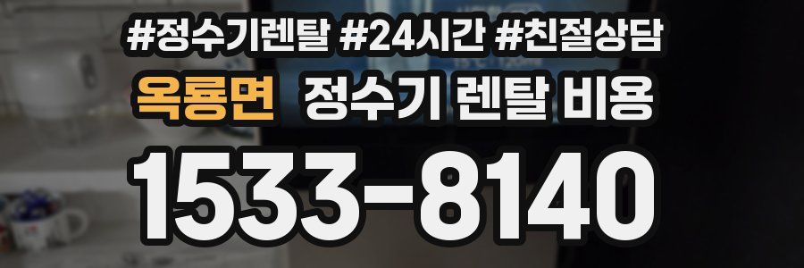 옥룡면 정수기 렌탈 비용
