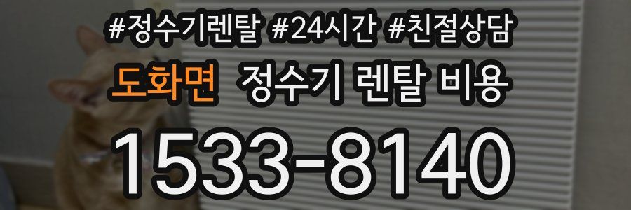 도화면 정수기 렌탈 비용