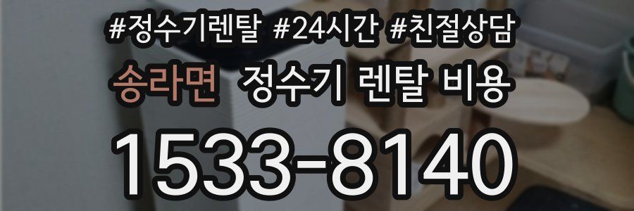 송라면 정수기 렌탈 비용