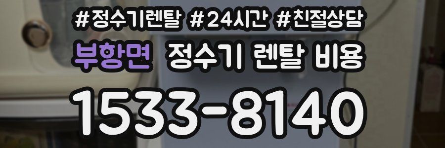 부항면 정수기 렌탈 비용
