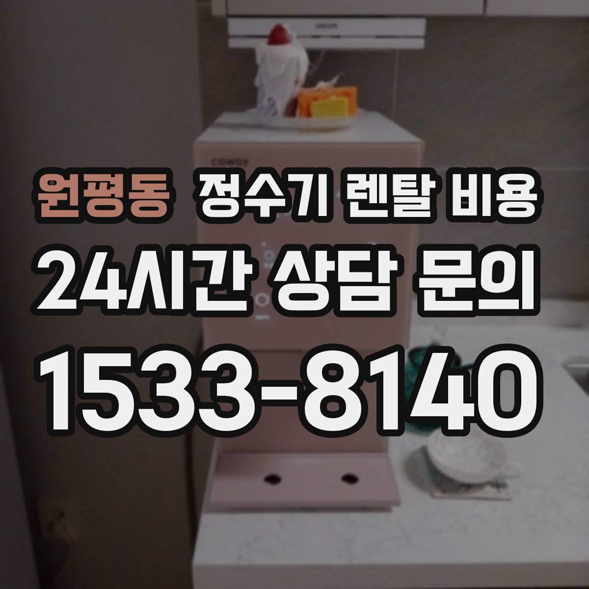 원평동 정수기 렌탈 비용