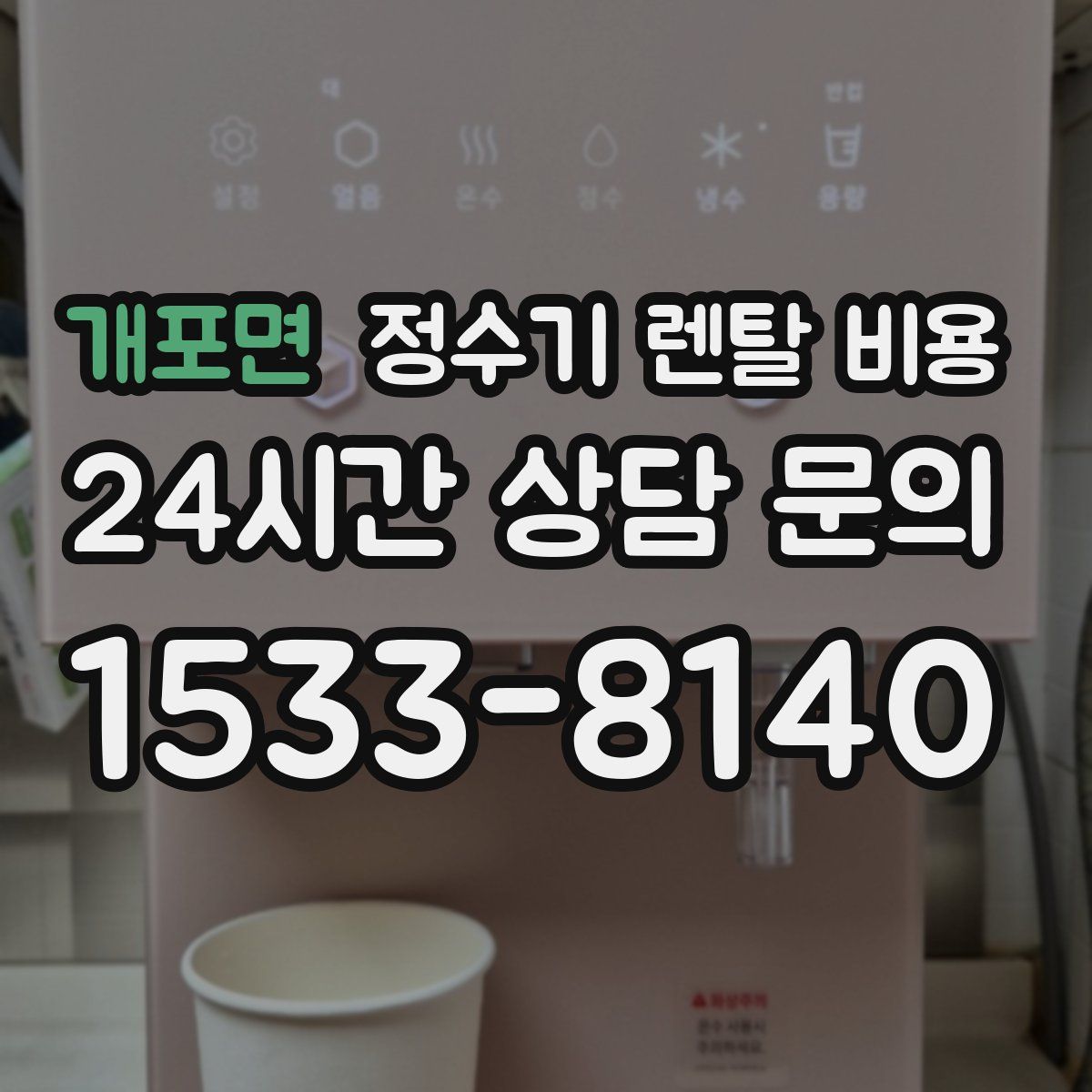 개포면 정수기 렌탈 비용