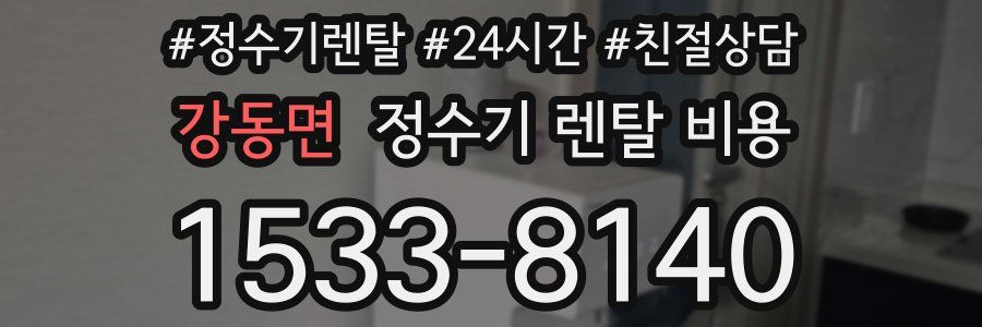 강동면 정수기 렌탈 비용