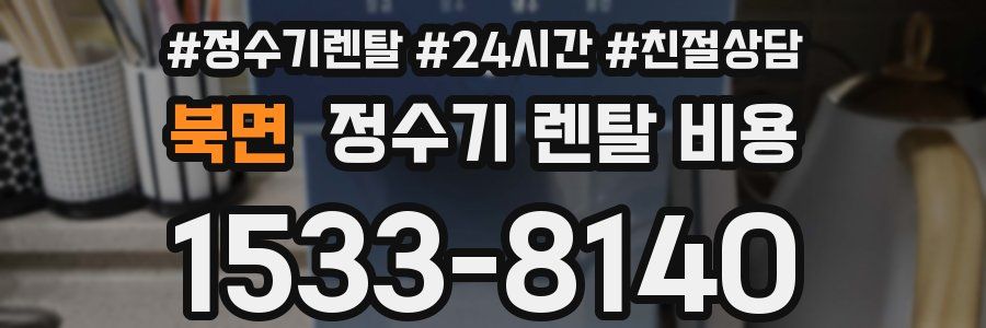 북면 정수기 렌탈 비용