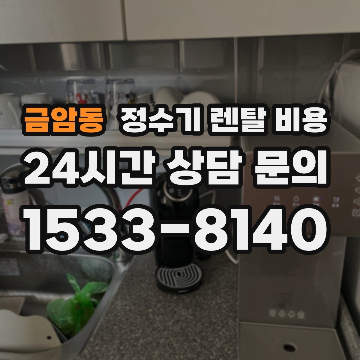 금암동 정수기 렌탈 비용 싱크대형과 스탠드형 비교