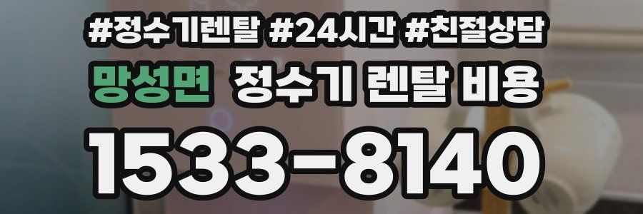 망성면 정수기 렌탈 비용