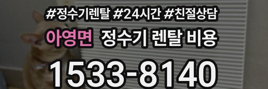 아영면 정수기 렌탈 비용