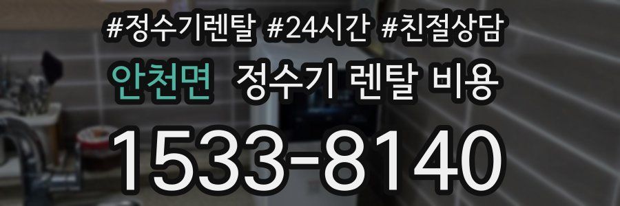 안천면 정수기 렌탈 비용