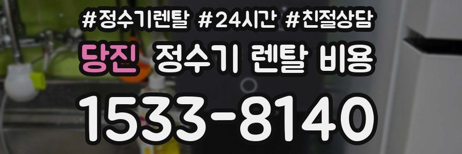 당진 정수기 렌탈 비용
