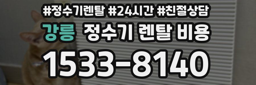 강릉 정수기 렌탈 비용