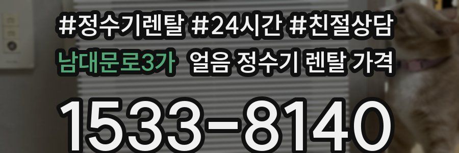 남대문로3가 얼음 정수기 렌탈 가격