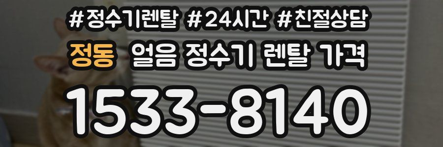 정동 얼음 정수기 렌탈 가격