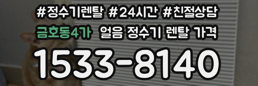 금호동4가 얼음 정수기 렌탈 가격