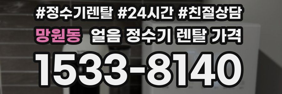 망원동 얼음 정수기 렌탈 가격