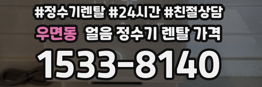 우면동 얼음 정수기 렌탈 가격