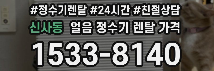 신사동 얼음 정수기 렌탈 가격