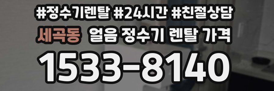 세곡동 얼음 정수기 렌탈 가격