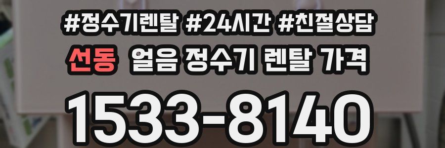 선동 얼음 정수기 렌탈 가격