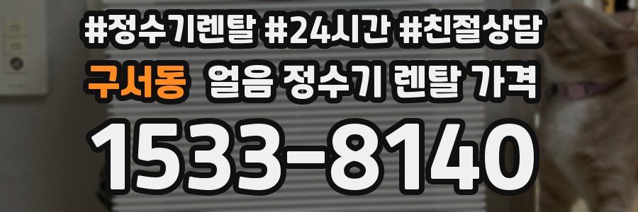구서동 얼음 정수기 렌탈 가격