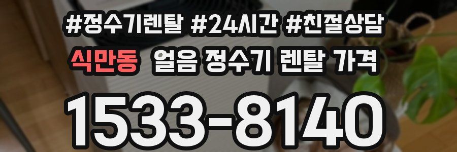 식만동 얼음 정수기 렌탈 가격