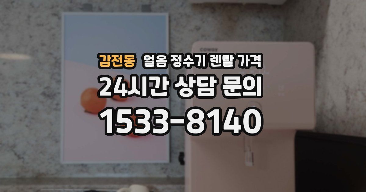 감전동 얼음 정수기 렌탈 가격