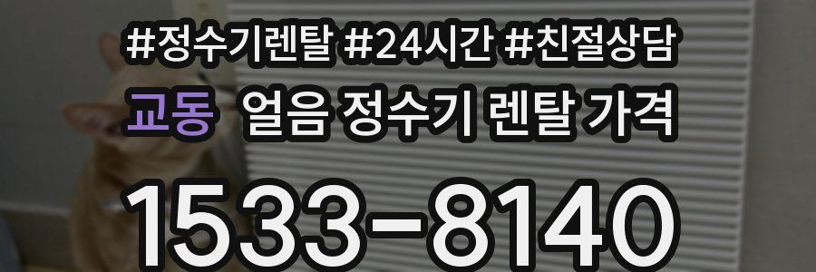 교동 얼음 정수기 렌탈 가격
