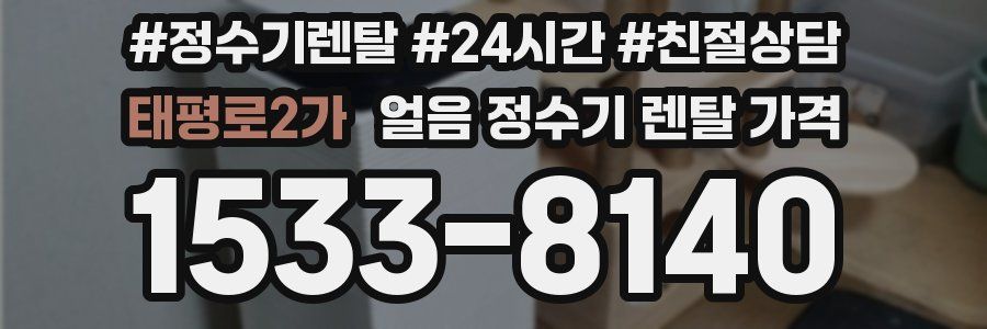태평로2가 얼음 정수기 렌탈 가격