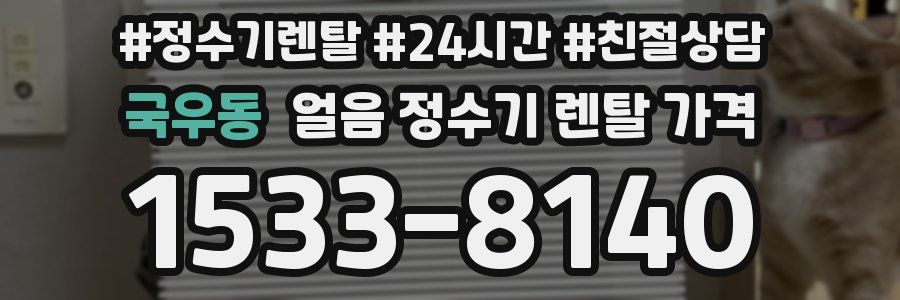 국우동 얼음 정수기 렌탈 가격