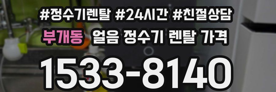 부개동 얼음 정수기 렌탈 가격